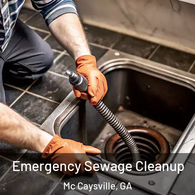  Emergency Sewage Cleanup Mc Caysville, GA