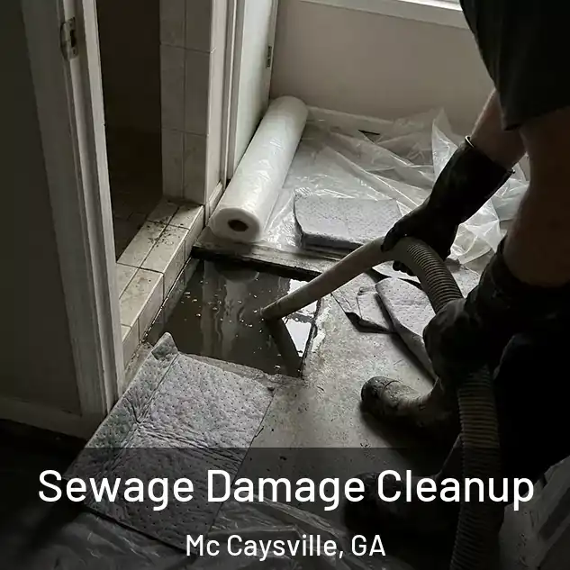  Sewage Damage Cleanup Mc Caysville, GA